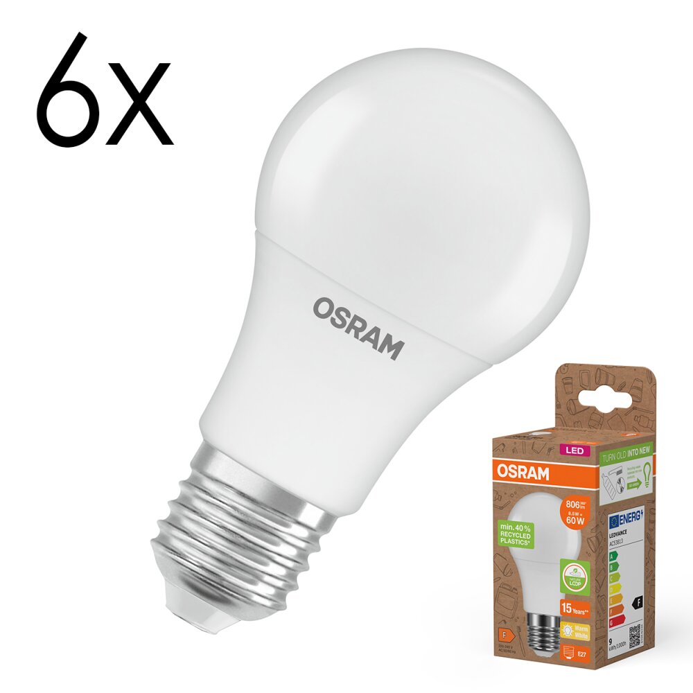 Illuminazione Osram E27 8.5 Watt Bianco caldo 806 Lumen main product photo