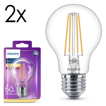 Illuminazione Philips E27 LED 7 Watt Bianco caldo 806 Lumen