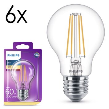 Illuminazione Philips E27 LED 7 Watt Bianco caldo 806 Lumen