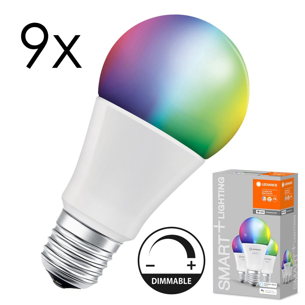Illuminazione Ledvance E27 LED 9 Watt CCT (Regolabile) dimmerabile 806 Lumen main product photo