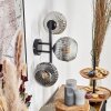 Ripoll Lampada a sfera, Applique Cromo, Chiaro, Grigio fumo, 3-Luci