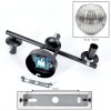 Ripoll Lampada a sfera, Applique Cromo, Chiaro, Grigio fumo, 3-Luci