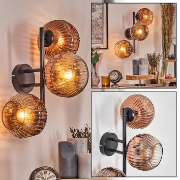 Ripoll Lampada a sfera, Applique Chiaro, Ramato, 3-Luci