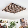 Tandragee Plafoniera, Panel LED Aspetto del legno, Nero, 1-Luce