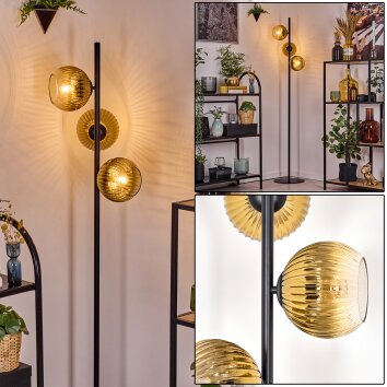 Koyoto Lampada da terra 31 cm Oro, Chiaro, 3-Luci
