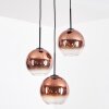Koyoto Lampadario a sospensione, Lampada a sfera, Lampada a sospensione a cluster Chiaro, Ramato, 3-Luci