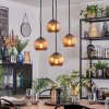 Koyoto Lampadario a sospensione, Lampada a sfera, Lampada a sospensione a cluster Ramato, 4-Luci