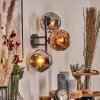 Ripoll Lampada a sfera, Applique Cromo, Ramato, Grigio fumo, 3-Luci