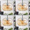 Apedo Lampadario a sospensione, Lampada a sfera, Lampada a sospensione a cluster Ambrato, 3-Luci