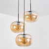 Apedo Lampadario a sospensione, Lampada a sfera, Lampada a sospensione a cluster Ambrato, 3-Luci