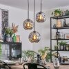 Ripoll Lampadario a sospensione, Lampada a sfera, Lampada a sospensione a cluster Grigio fumo, 3-Luci