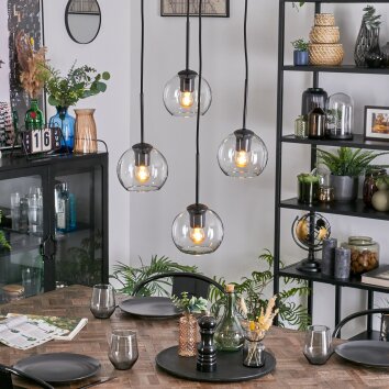Koyoto Lampadario a sospensione, Lampada a sfera, Lampada a sospensione a cluster Chiaro, 4-Luci Koyoto Lampadario a sospensione, Lampada a sfera, Lampada a sospensione a cluster Chiaro, 4-Luci