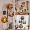 Ripoll Lampada a sfera, Applique Cromo, Oro, Ramato, Grigio fumo, 3-Luci