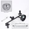 Gastor Lampada a sfera, Applique Chiaro, Grigio fumo, 3-Luci