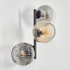 Ripoll Lampada a sfera, Applique Ambrato, Chiaro, Grigio fumo, 3-Luci