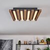 Tandragee Plafoniera, Panel LED Aspetto del legno, Nero, 1-Luce