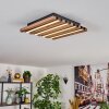 Tandragee Plafoniera, Panel LED Aspetto del legno, Nero, 1-Luce