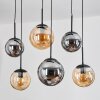 Gastor Lampadario a sospensione, Lampada a sfera, Lampada a sospensione Ambrato, Grigio fumo, 6-Luci
