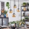 Ripoll Lampadario a sospensione, Lampada a sfera, Lampada a sospensione a cluster Ambrato, 4-Luci