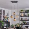 Ripoll Lampadario a sospensione, Lampada a sfera, Lampada a sospensione a cluster Ambrato, 4-Luci