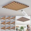 Tandragee Plafoniera, Panel LED Aspetto del legno, Nero, 1-Luce, Telecomando