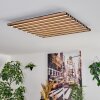 Tandragee Plafoniera, Panel LED Aspetto del legno, Nero, 1-Luce, Telecomando