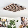 Tandragee Plafoniera, Panel LED Aspetto del legno, Nero, 1-Luce, Telecomando