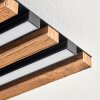 Tandragee Plafoniera, Panel LED Aspetto del legno, Nero, 1-Luce, Telecomando