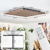 Tandragee Plafoniera, Panel LED Aspetto del legno, Nero, 1-Luce, Telecomando