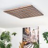 Tandragee Plafoniera, Panel LED Aspetto del legno, Nero, 1-Luce, Telecomando