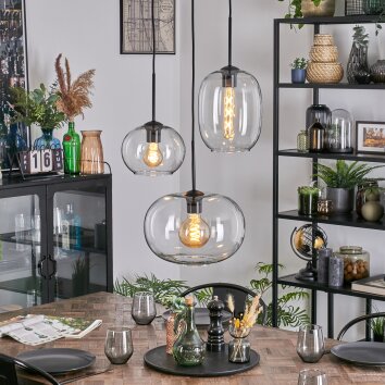 Apedo Lampadario a sospensione, Lampada a sospensione, Lampada a sospensione a cluster Chiaro, 3-Luci