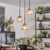 Ripoll Lampadario a sospensione, Lampada a sfera, Lampada a sospensione a cluster Cromo, Chiaro, Grigio fumo, 3-Luci
