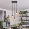 Ripoll Lampadario a sospensione, Lampada a sfera, Lampada a sospensione a cluster Cromo, Chiaro, Grigio fumo, 3-Luci