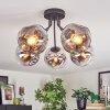 Ripoll Plafoniera, Lampada a sfera Cromo, Chiaro, Grigio fumo, 5-Luci