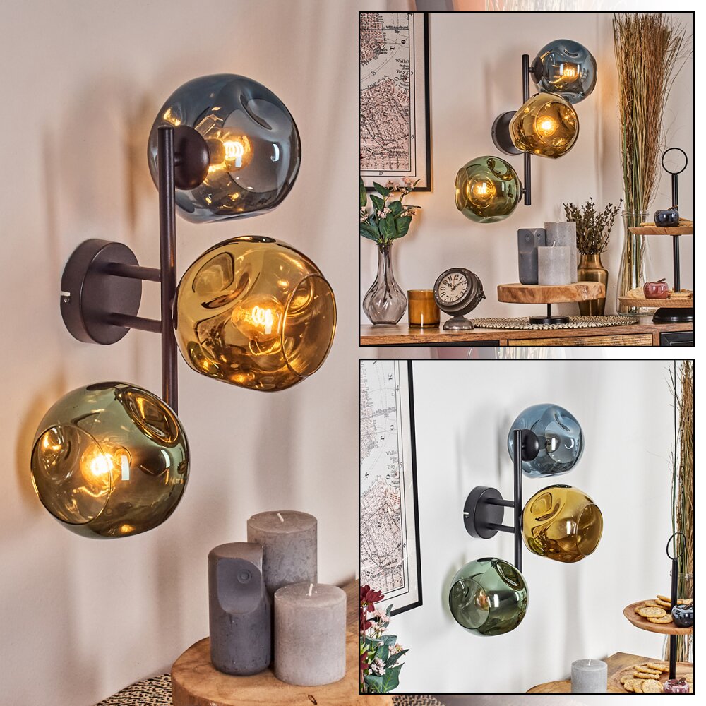 Ripoll Lampada a sfera, Applique Blu, Oro, Verde, 3-Luci main product photo