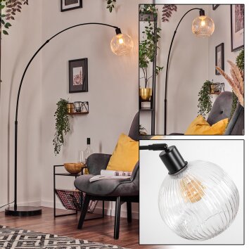 Ripoll Lampada da terra, Lampade ad arco Nero, 1-Luce