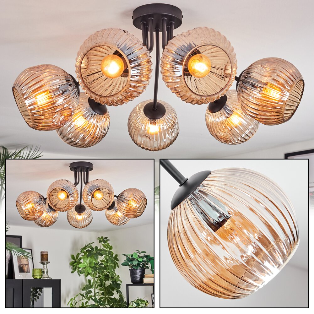 Ripoll Plafoniera, Lampada a sfera Ambrato, 7-Luci main product photo