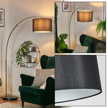 Soungou Lampada da terra Nichel opaco, Nero, 1-Luce