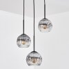 Ripoll Lampadario a sospensione, Lampada a sfera, Lampada a sospensione a cluster Chiaro, Grigio fumo, 3-Luci
