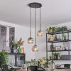 Ripoll Lampadario a sospensione, Lampada a sfera, Lampada a sospensione a cluster Chiaro, Grigio fumo, 3-Luci