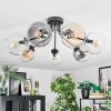 Koyoto Plafoniera, Lampada a sfera 82 cm Ambrato, Chiaro, Grigio fumo, 7-Luci