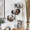 Koyoto Lampada a sfera, Applique Cromo, Grigio fumo, 3-Luci