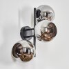 Koyoto Lampada a sfera, Applique Cromo, Grigio fumo, 3-Luci