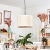 Bassagoda Lampadario a sospensione, Lampada a sospensione beige, Bianco, 1-Luce