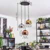 Ripoll Lampadario a sospensione, Lampada a sfera, Lampada a sospensione a cluster Cromo, Oro, Chiaro, Ramato, Grigio fumo, 3-Luci