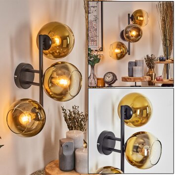 Koyoto Lampada a sfera, Applique Oro, Chiaro, 3-Luci