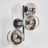 Koyoto Lampada a sfera, Applique Cromo, Chiaro, Grigio fumo, 3-Luci