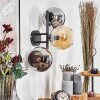 Koyoto Lampada a sfera, Applique Ambrato, Cromo, Grigio fumo, 3-Luci