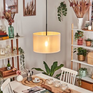 Bassagoda Lampadario a sospensione, Lampada a sospensione beige, Bianco, 1-Luce Bassagoda Lampadario a sospensione, Lampada a sospensione beige, Bianco, 1-Luce