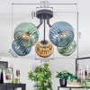 Koyoto Plafoniera, Lampada a sfera 52 cm Blu, Oro, Verde, 5-Luci